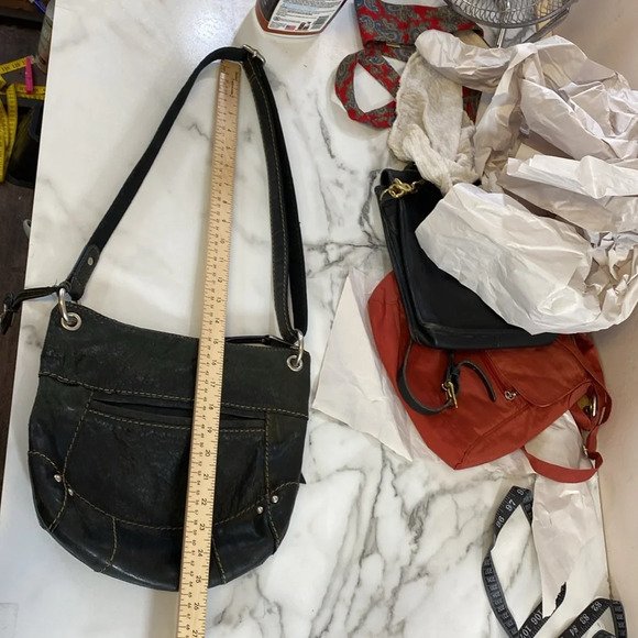 Fossil Long Live Vintage Sling Crossbody Bag Womens OS Brown Leather Pockets - Picture 12 of 15